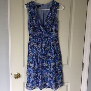 Floral blue and purple dress